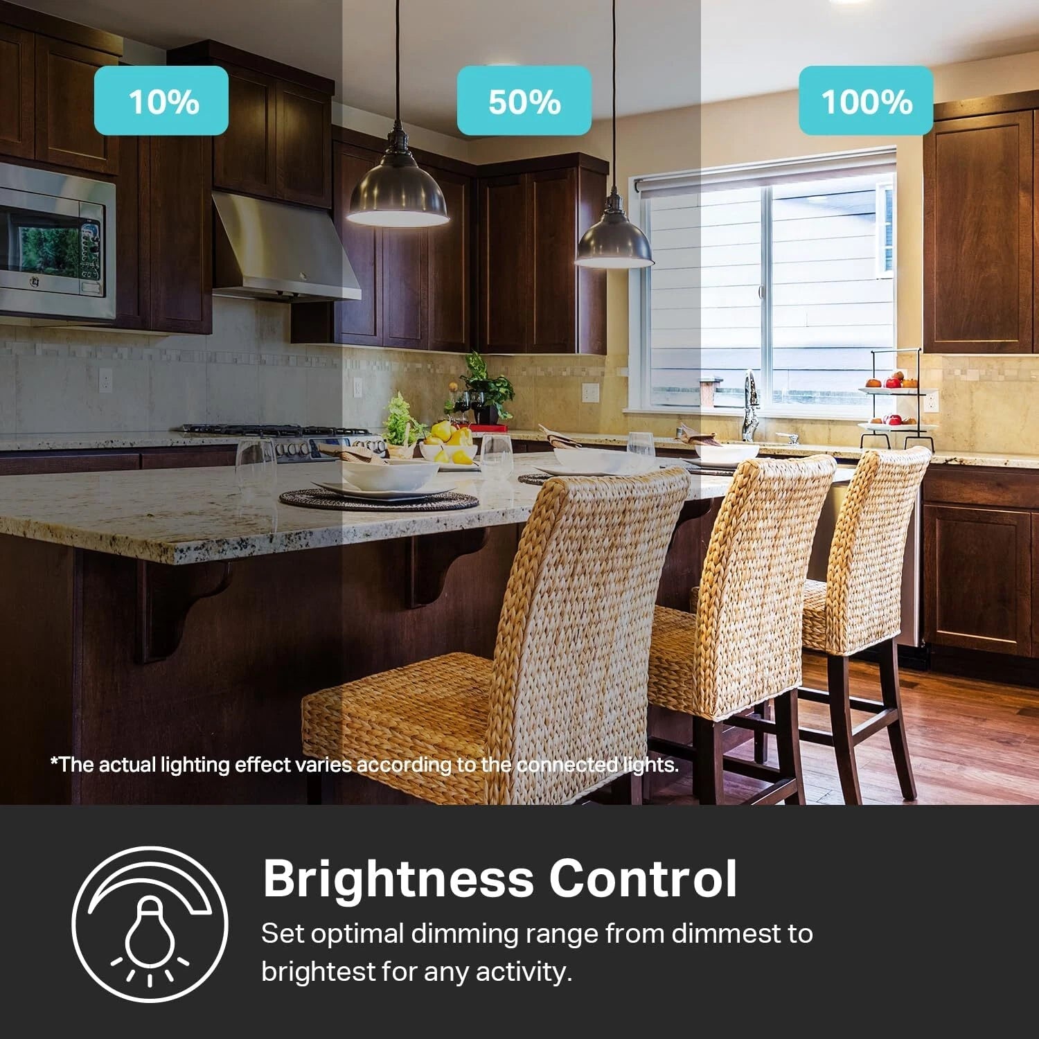 Smart Dimmer Switch, Wi-Fi Light Switch, UL Listed, No Hub Required, 3-Pack 07FC0E-D4 - KOEEK