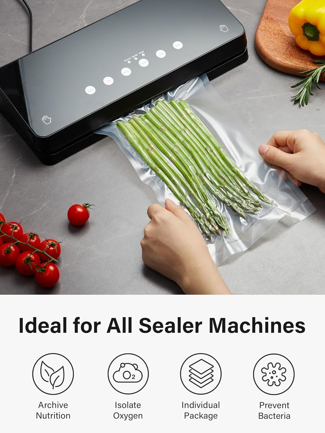 new Kootek 11" x 150' Vacuum Sealer Bags Roll for Food with 11" x 150'