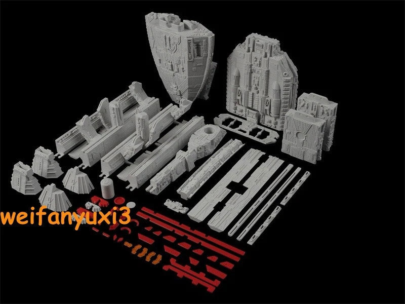 1/3600 Battlestar Galactica(1978) Space Fortress Mothership Model Kit W/base 07FC0E-D4 - KOEEK