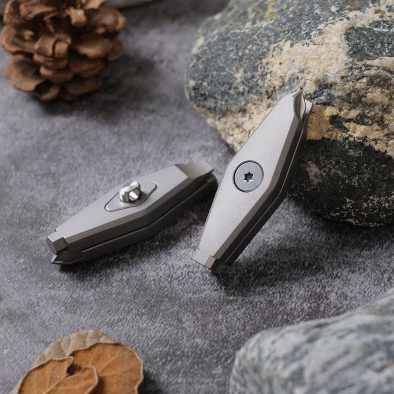 Mini Titanium Alloy Rotate Multi Tools Pry Bar Crowbar Portable EDC Keychain 07FC0E-D4 - KOEEK