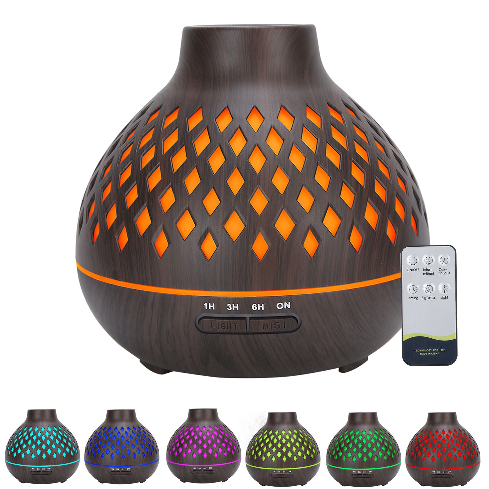 new Grain Home Air Humidifier Ultrasonic Aroma Diffuser 400ml (Prise US ) HGF koeek - KOEEK