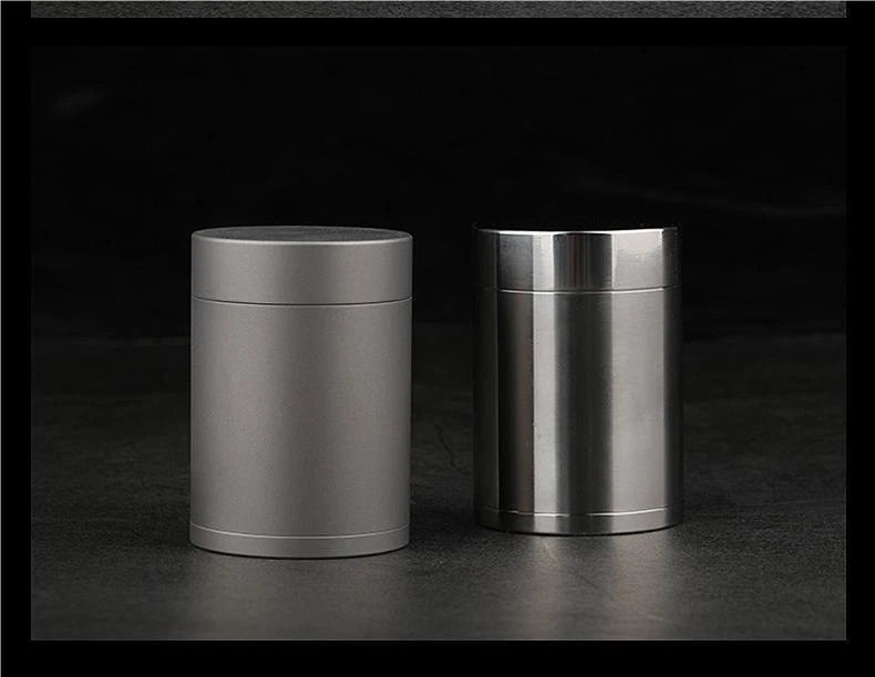 Titanium Waterproof Pill Case Container Holder Jewelry Tea Storage Can Box EDC 07FC0E-D4 - KOEEK