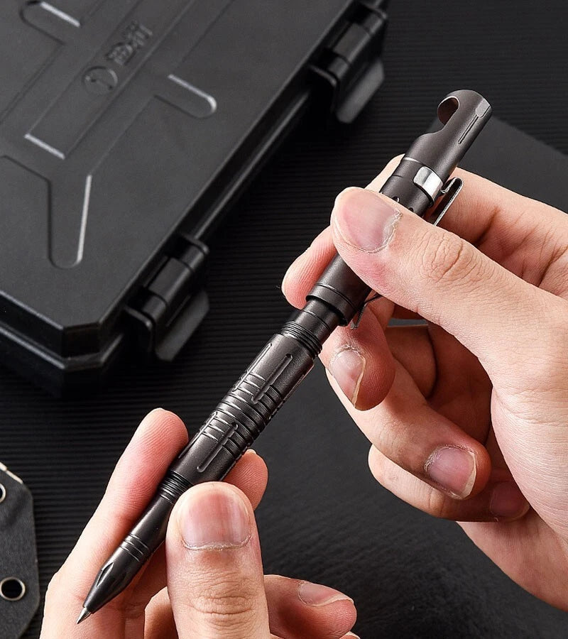 Aluminium Alloy Pocket Ball Pen Signature Tactical EDC Pen Mobile Phone Seat 07FC0E-D4 - KOEEK