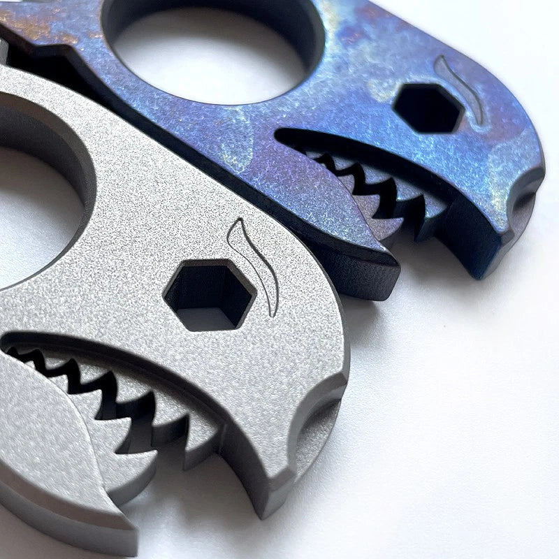 Titanium alloy Shark - Zirconium EDC multi-purpose tool Window breaker pry bar 07FC0E-D4 - KOEEK