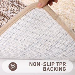 Bathroom mat set (4 pieces), including toilet seat cover 07FC0E-D4 - KOEEK