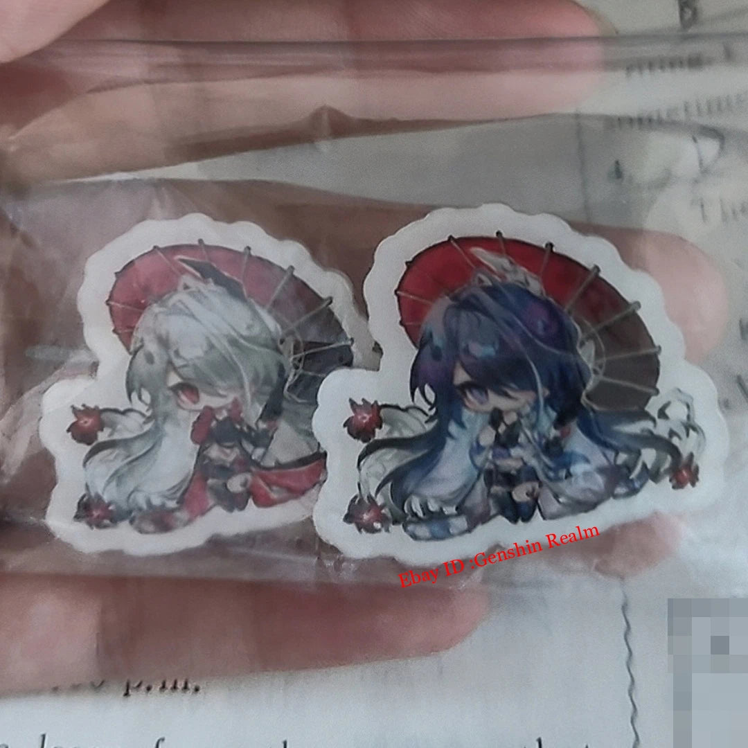 2Pcs/Set Anime Honkai: Star Rail Acheron Badge Decor Backpack Pendant Gift 07FC0E-D4 - KOEEK
