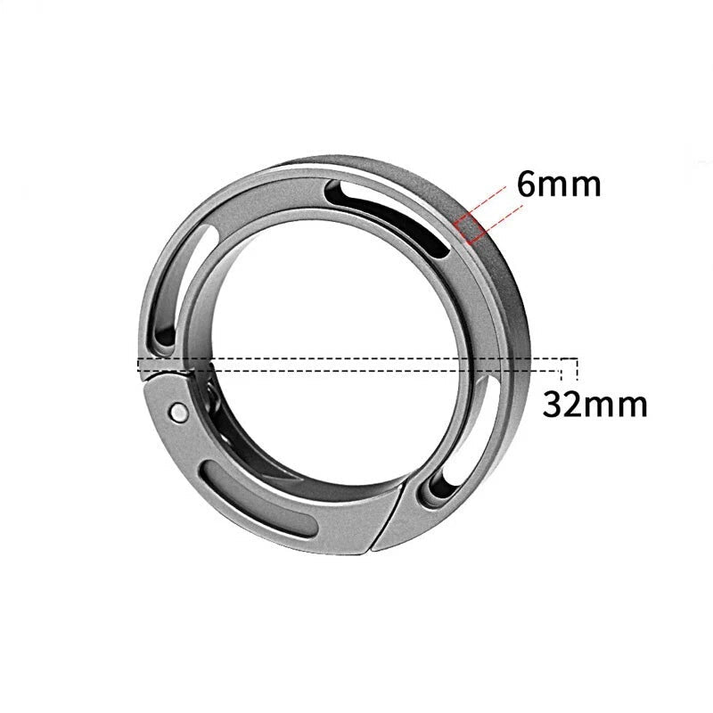 EDC Titanium Alloy Creative Keychain Carabiner Portable Hanging Buckle for Gift 07FC0E-D4 - KOEEK