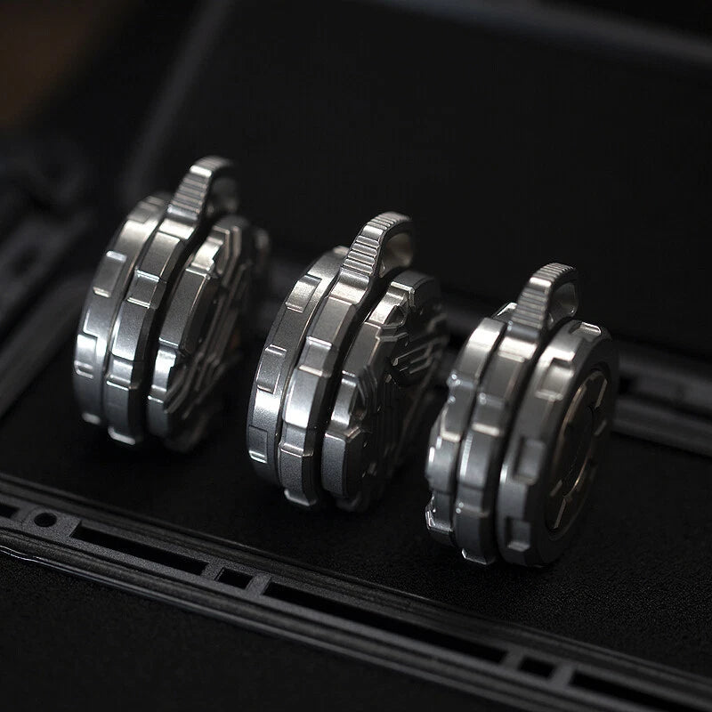 Hot Titanium Alloy Pill Container Case Holder Box Necklace Pendant Spinning Top 07FC0E-D4 - KOEEK