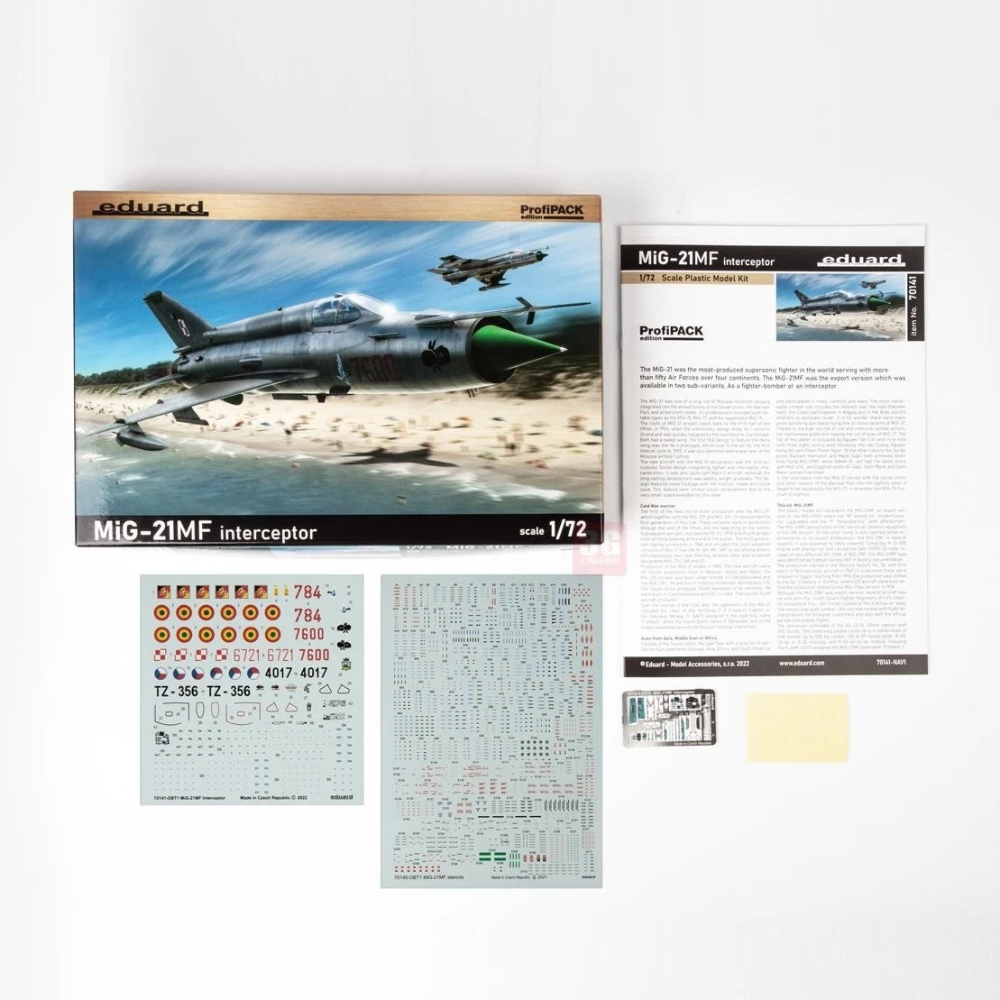 1/72 Eduard 70141 MiG-21MF Fishbed ProfiPACK Fighter Plastic Model with Decals EDUARD - KOEEK