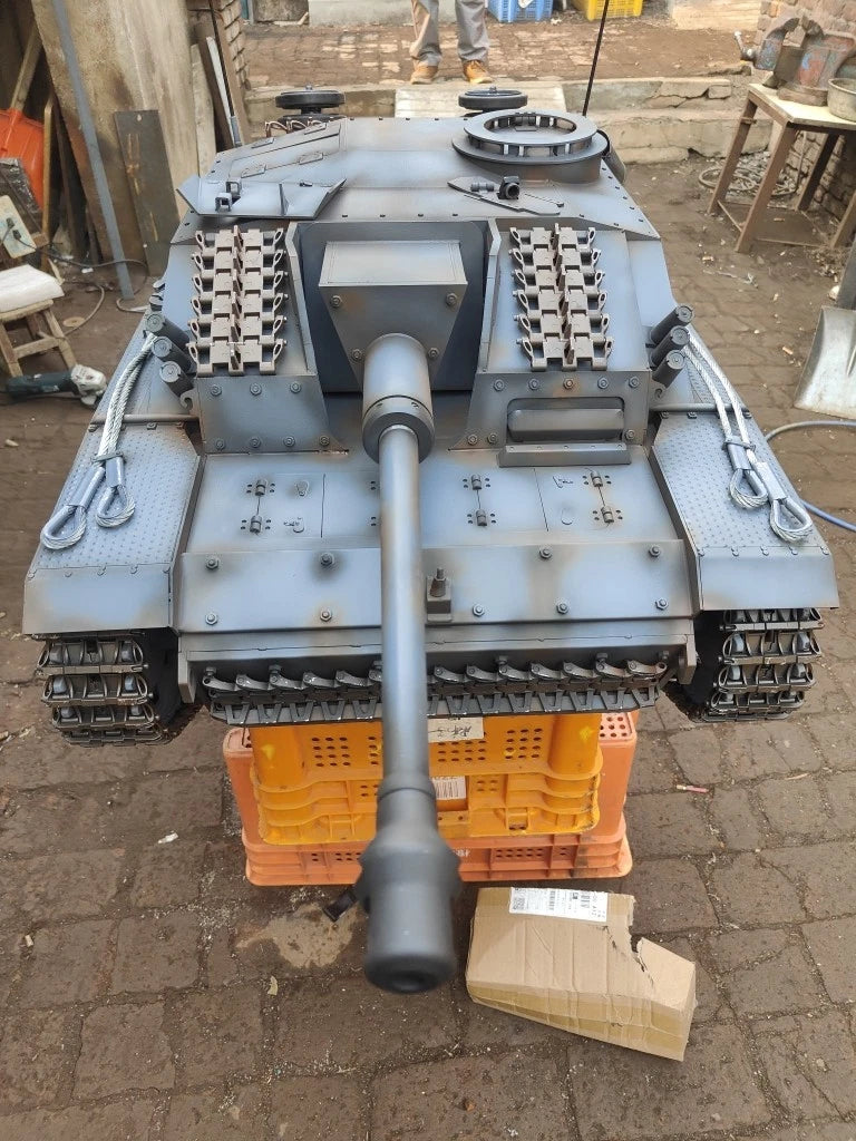 GO-TRUCK 1/6 WWII German Assault Tank No. 3 Metal Model Grey Color In Stock GO-TRUCK - KOEEK