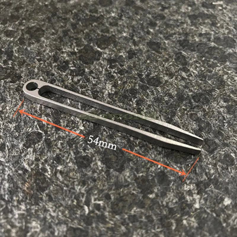 Outdoor TC4 Titanium Alloy Multi Tools Carabiner Waterproof Box Tweezers Set EDC 07FC0E-D4 - KOEEK