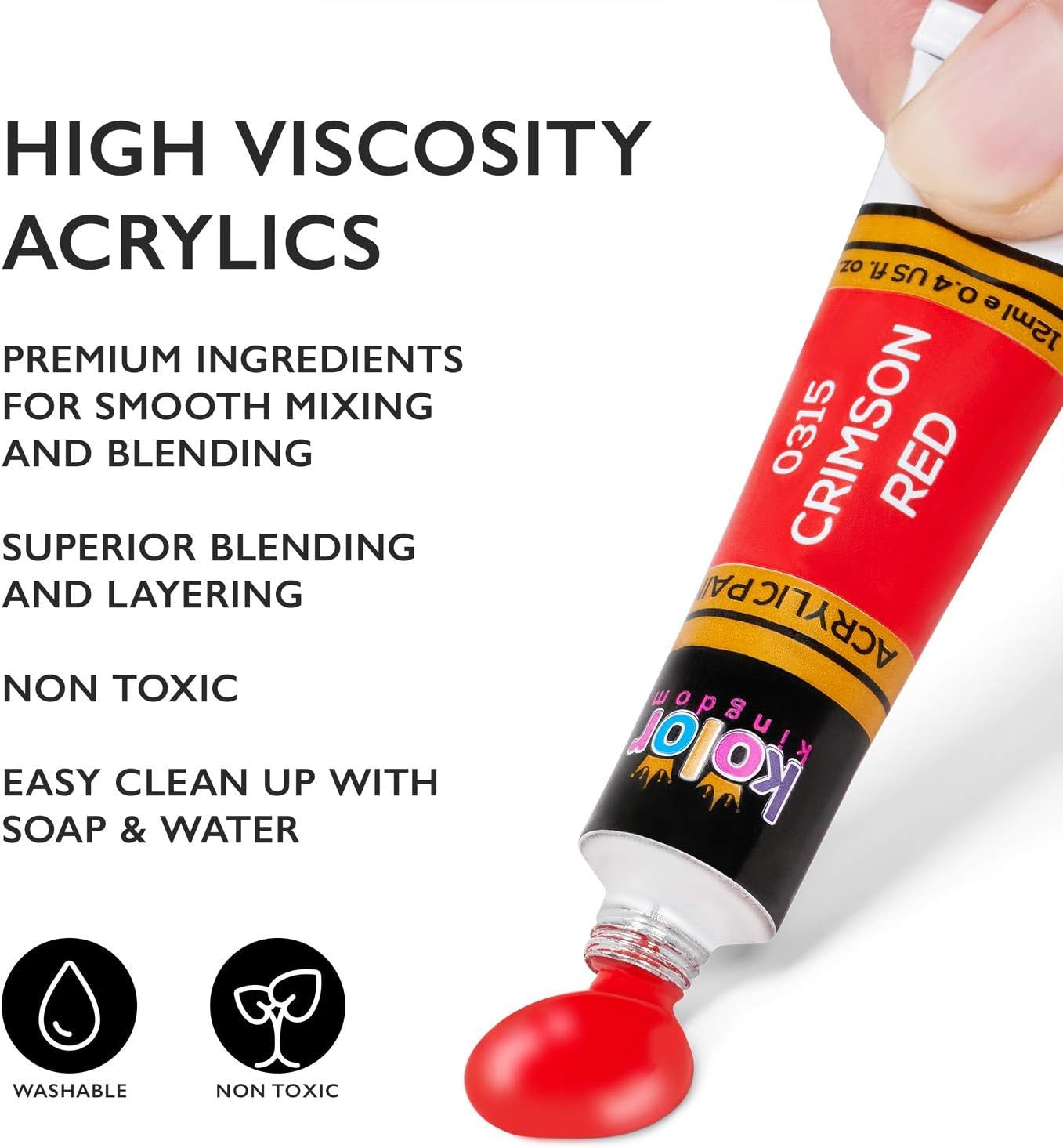 new Acrylic Paint Set Canvas Art Paints 24 0.36 Fl Oz (Pack of 27), ASSORTED