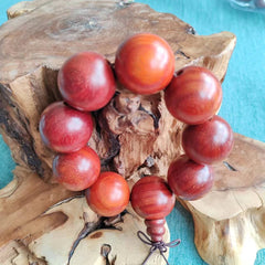 30mm Natural Red Rosewood Buddhist Prayer Beads Blessing Bracelet Accessory Gift 07FC0E-D4 - KOEEK
