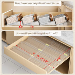 Spice Drawer Organizer, 8 Pack Clear Seasoning Organizer Rack, Kitchen Spice 07FC0E-D4 - KOEEK