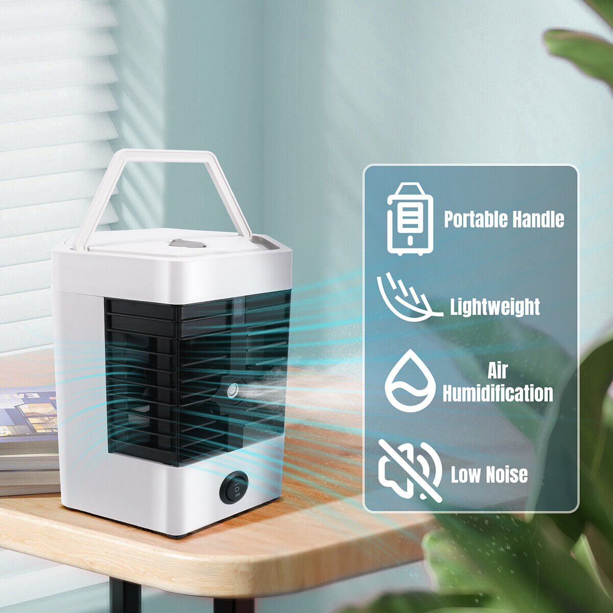 ny aire acondicionado frio ventilator portatil genopladelig abanico de piso med USB