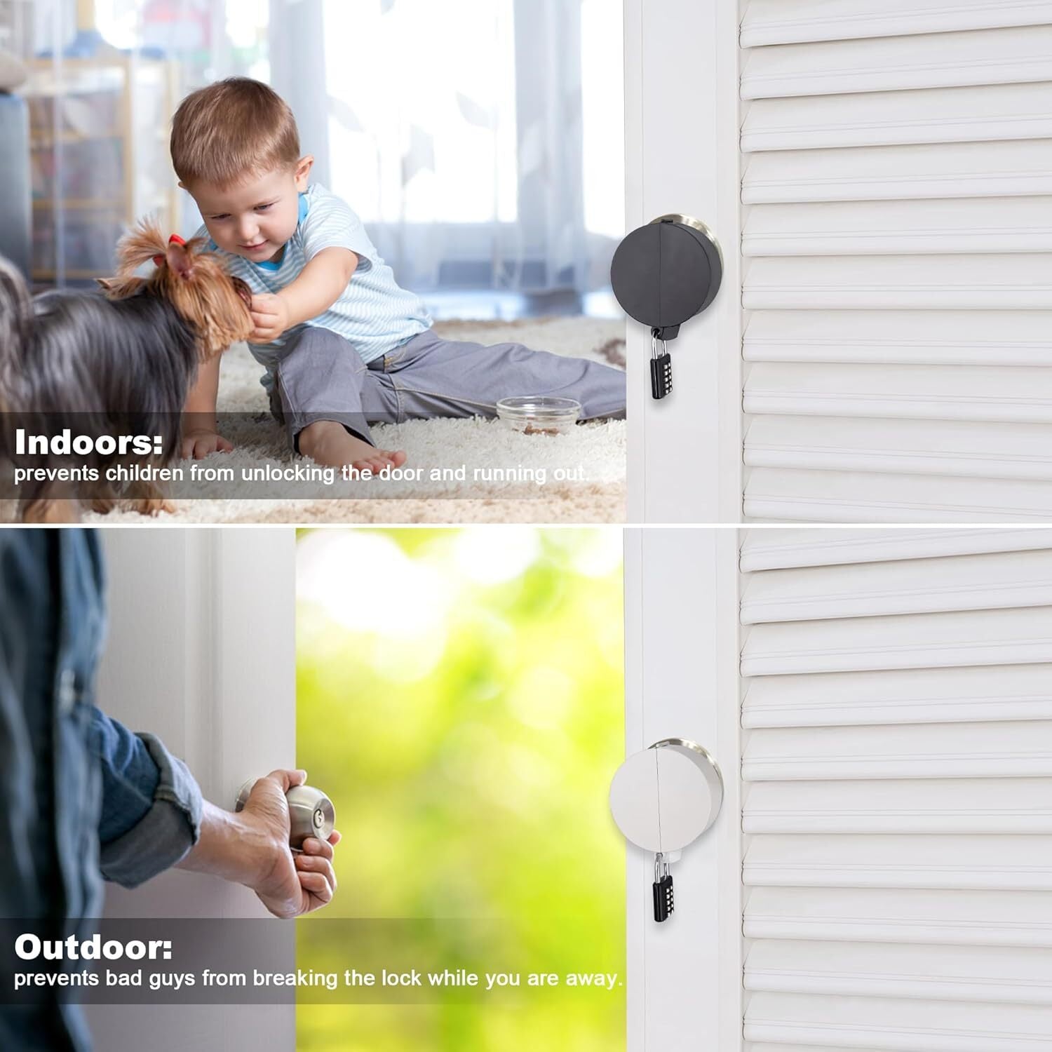 new Door Knob Lockout Device with Padlock,Temporary Handle Lock Cover Black