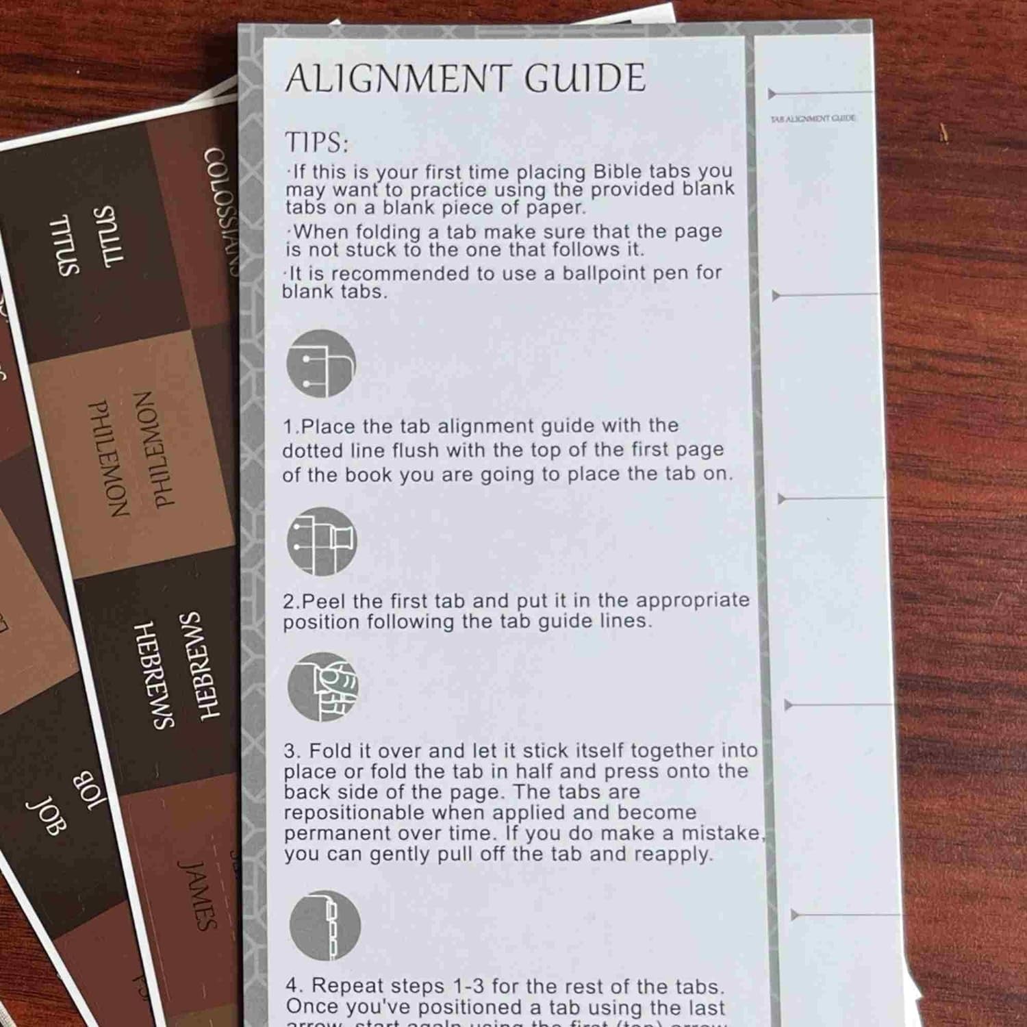 new Thinkor Reposition Laminated Bible Tabs, Large Print Stickers, Earthy Brown THINKOR - KOEEK