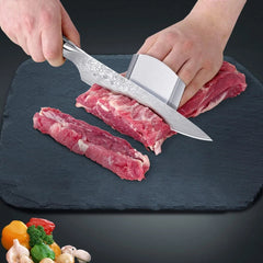 8-Inch Ultra-Sharp Professional Chef's Knife with Finger Guard and Sharpener 07FC0E-D4 - KOEEK