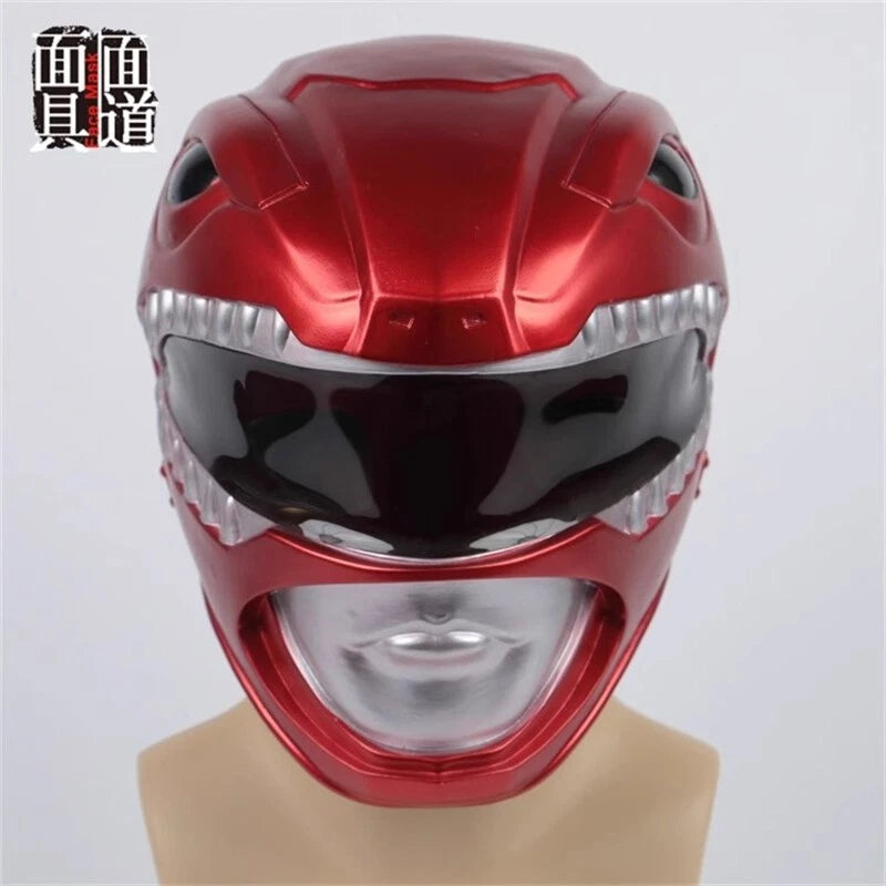 Power Rangers Mighty Morphin Jason Lee Scott PVC Helmet Cosplay Full Mask Hallow 07FC0E-D4 - KOEEK