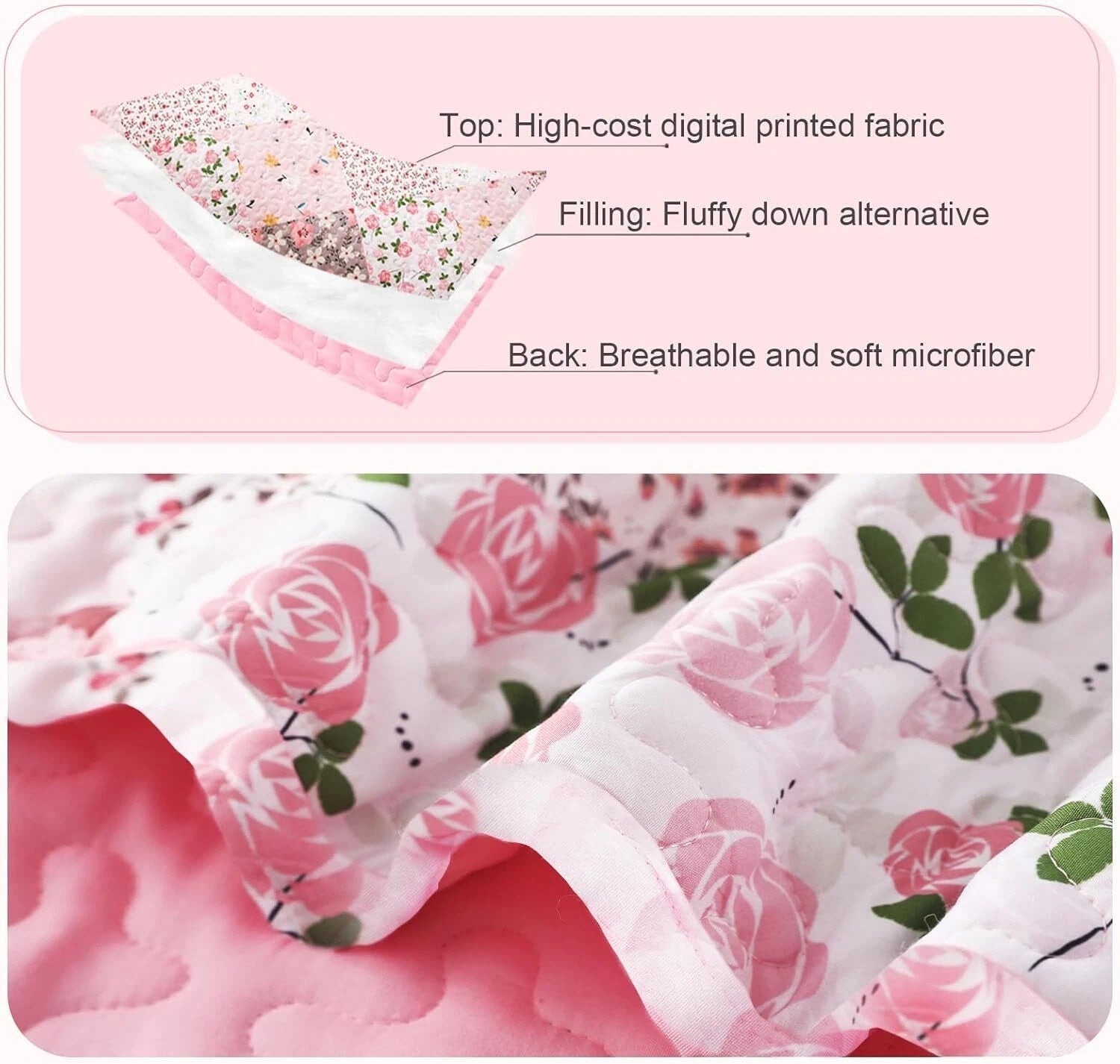 Reversible Patchwork Quilts Full Queen Size, Lightweight Boho Printed Bedspreads 07FC0E-D4 - KOEEK