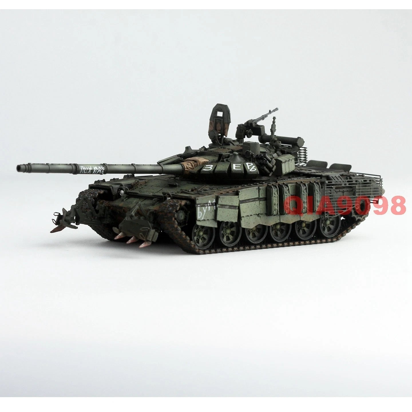 1/72 Scale Russian Army T-72B3M Main Battle Tank Green Metal + Resin Model 07FC0E-D4 - KOEEK