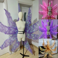LOL KDA Prestige Fox Ahri Nine Tails Girl 4 Colors LED Light Cosplay Outfit Prop 07FC0E-D4 - KOEEK