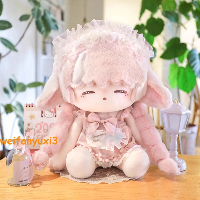40cm Cotton Doll Girl Pink Lamb Cute Plush Doll With Stickers /Birth Certificate 07FC0E-D4 - KOEEK