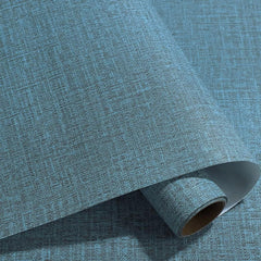 new Yancorp 10ft Textured Fabric Teal Blue Wallpaper Faux 15.7" x 120", YANCORP - KOEEK