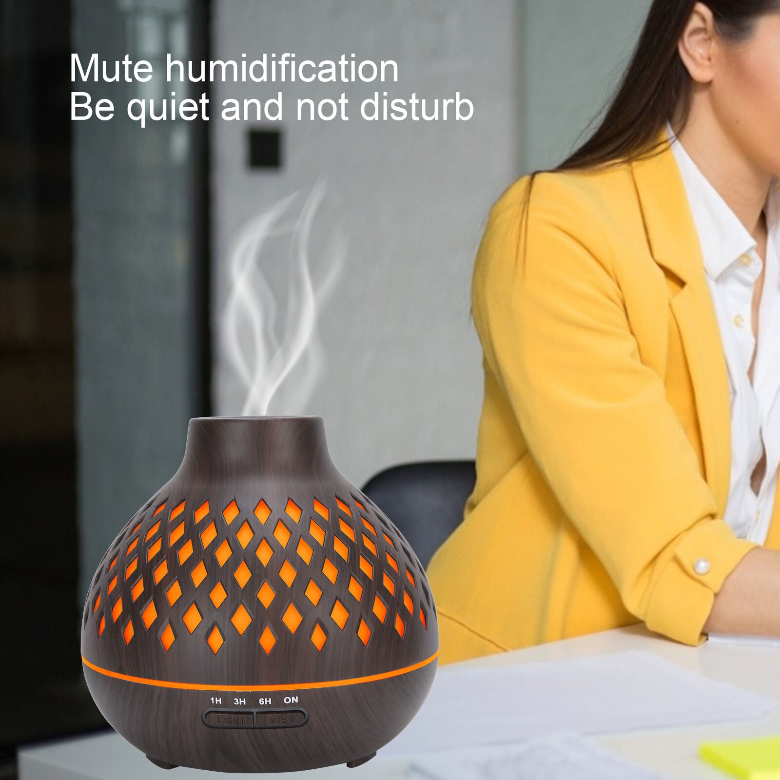 new Grain Home Air Humidifier Ultrasonic Aroma Diffuser 400ml (Prise US ) HGF koeek - KOEEK