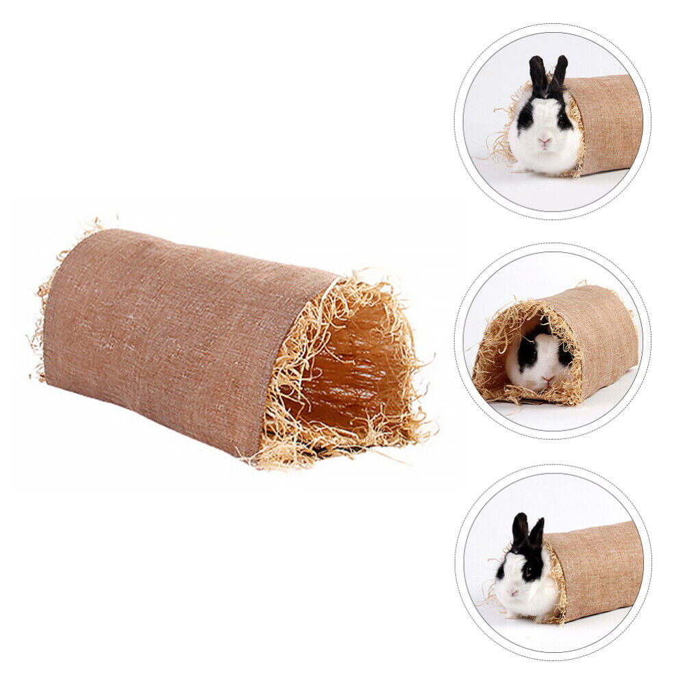 new  Hamster Tunnel Raffia Rabbit Bed Toys for Bunnies Bunny Supplies koeek - KOEEK