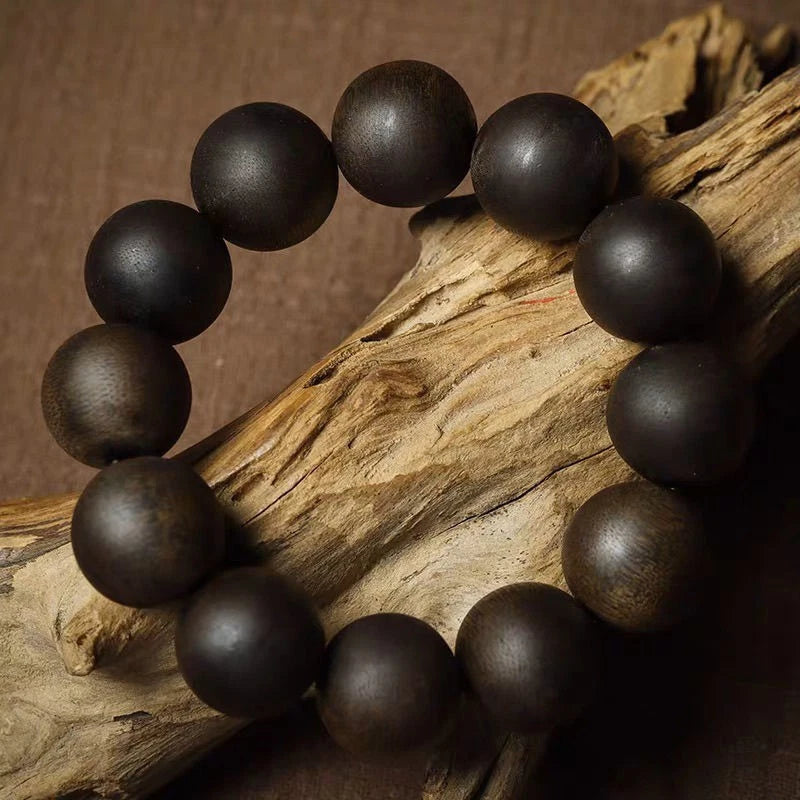 2.0mm Sinking Grade Unisex Mala Beads Vietnam Purple Kyara Agarwood Bracelet 07FC0E-D4 - KOEEK