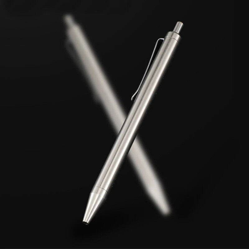 Titanium Alloy Push Button Ballpoint Mechanical Business Stationery Pen Tactical 07FC0E-D4 - KOEEK