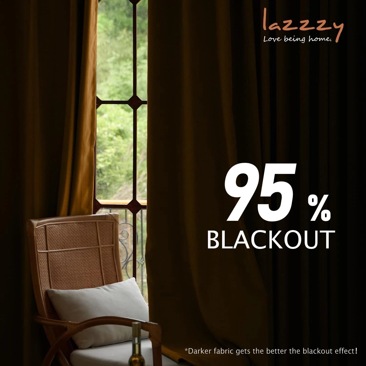 Golden brown blackout velvet curtains Size: 52 inches × 84 inches, golden brown. 07FC0E-D4 - KOEEK