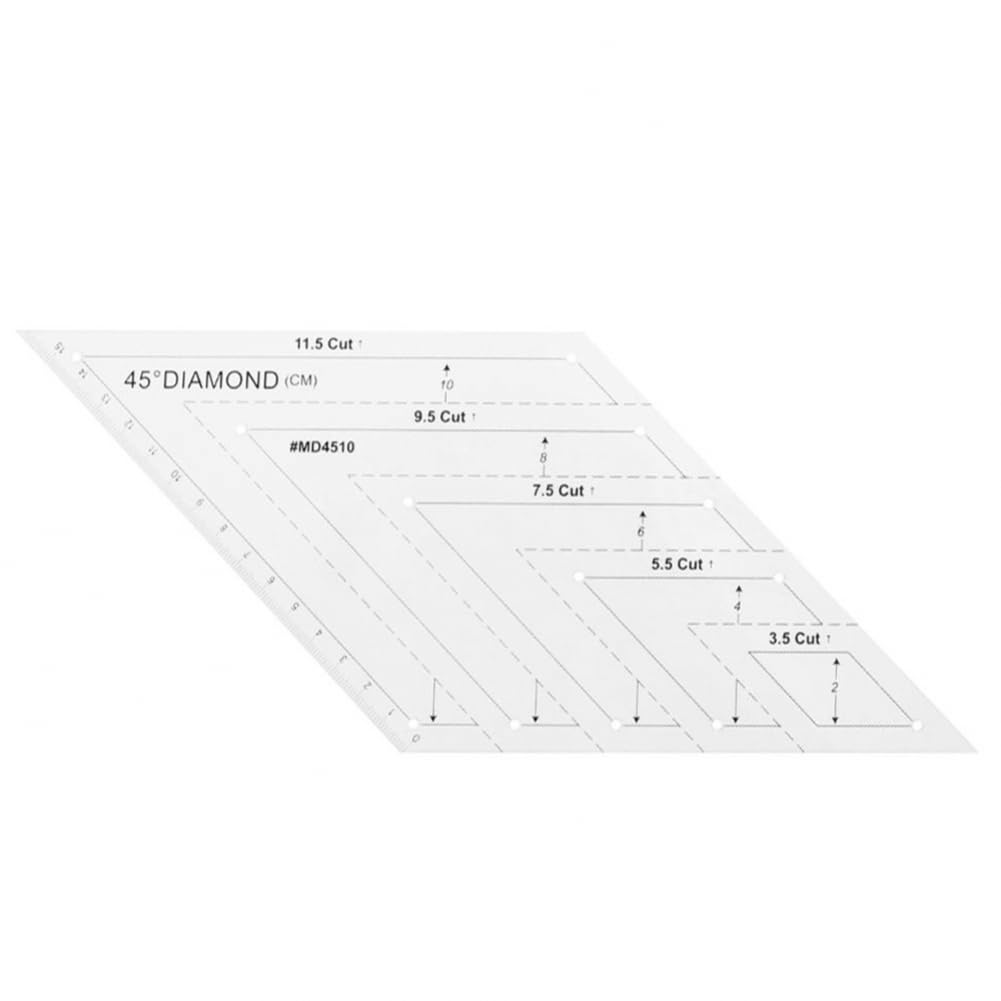 ny 4 stk quiltningslineal, håndlavede quiltningsskabeloner, 60 graders trekant og diamant