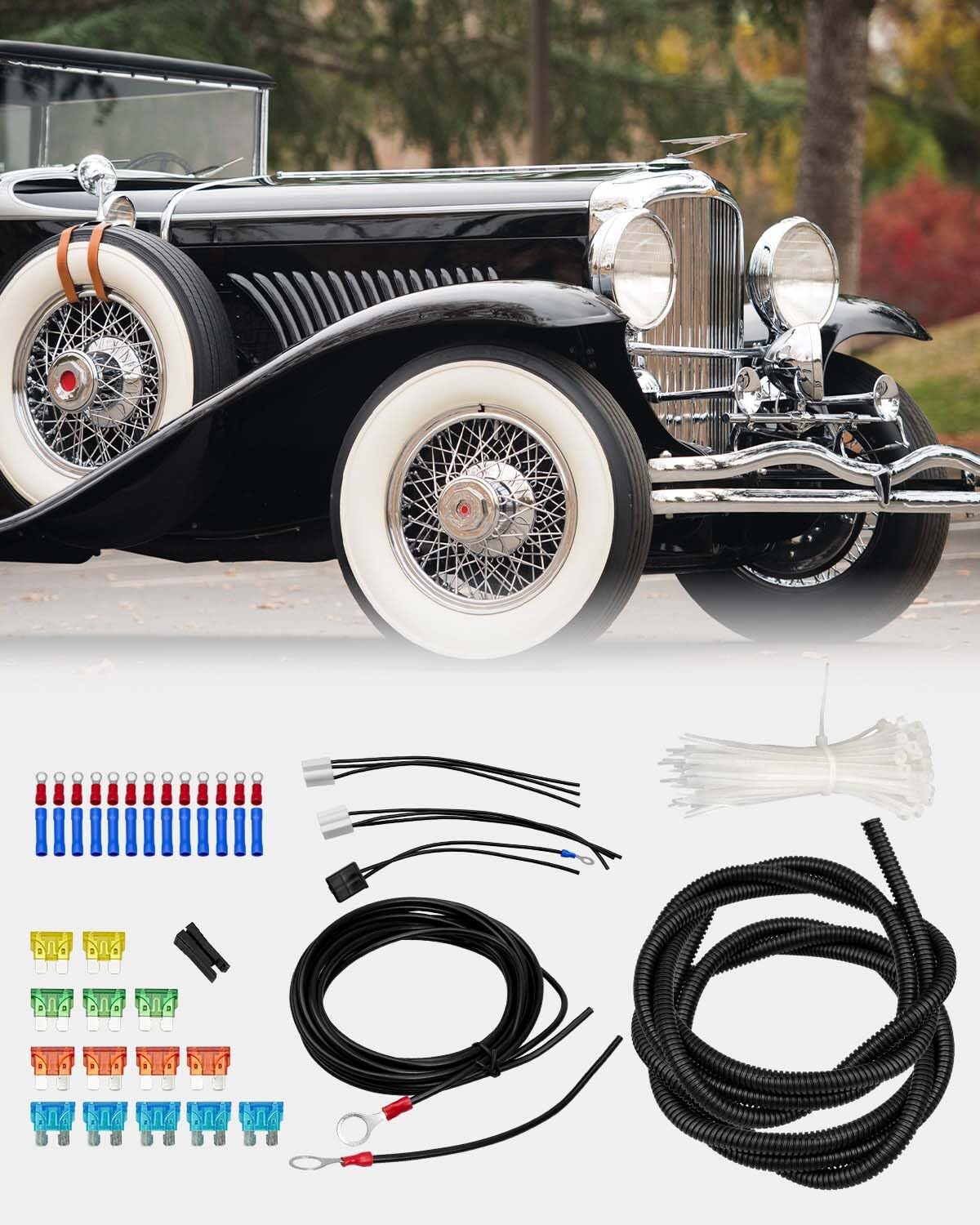 new 14 Circuit Universal Wiring Harness Fit for Street Muscle Car Hot Rod Rat XL... 07FC0E-D4 - KOEEK
