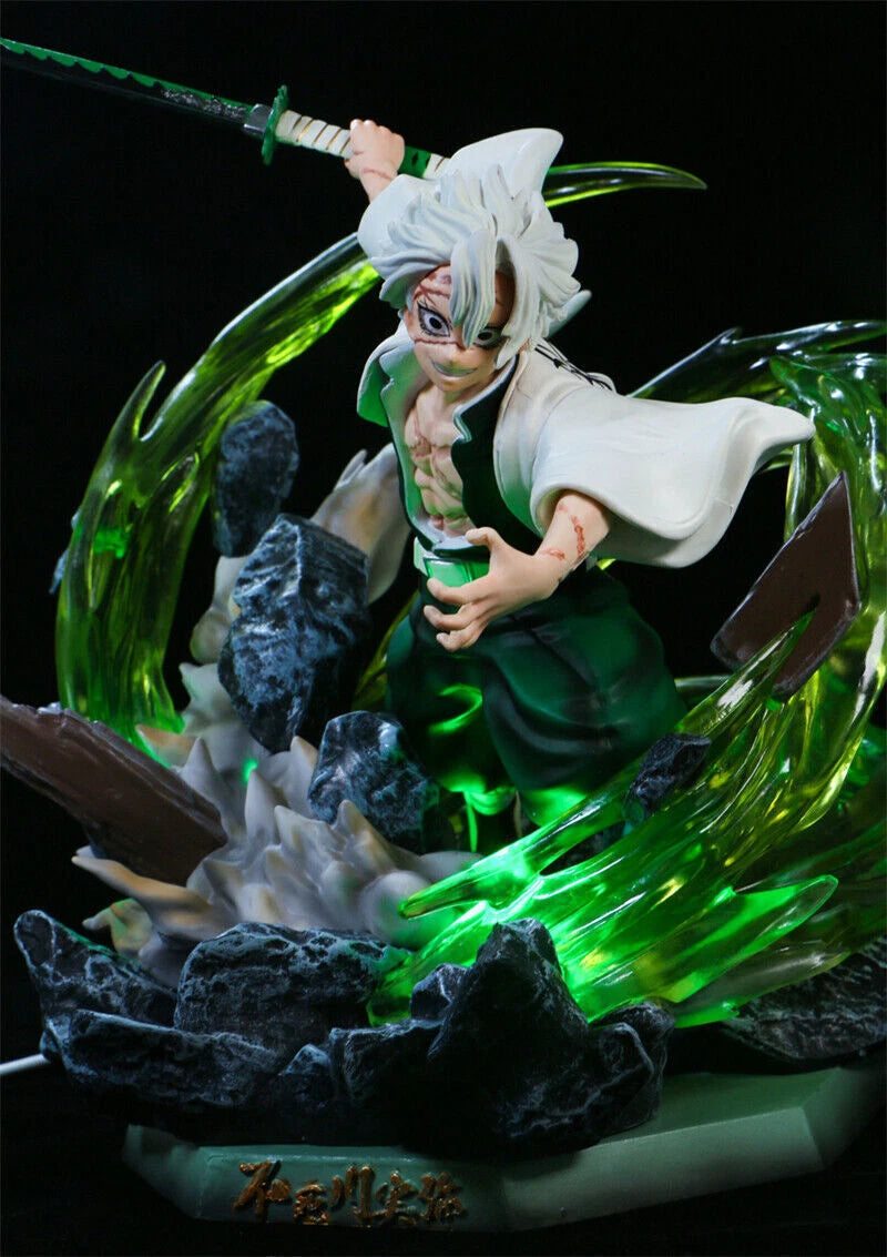 30cm Demon Slayer Shinazugawa Sanemi PVC Figure LED Light Model Statue Toy 07FC0E-D4 - KOEEK