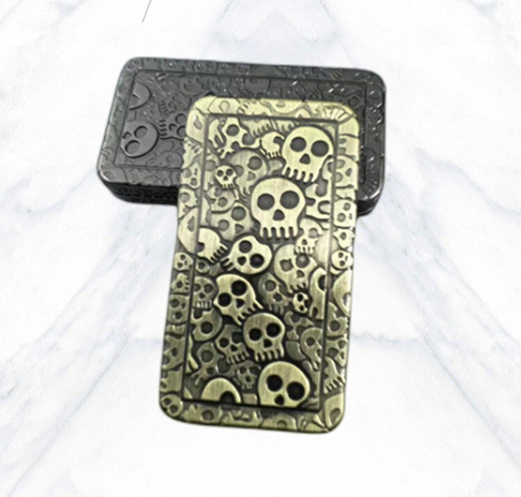 EDC Fidget Toys Metal Skull Fidget Slider Adult Fidget Blocks ADHD Tool 07FC0E-D4 - KOEEK