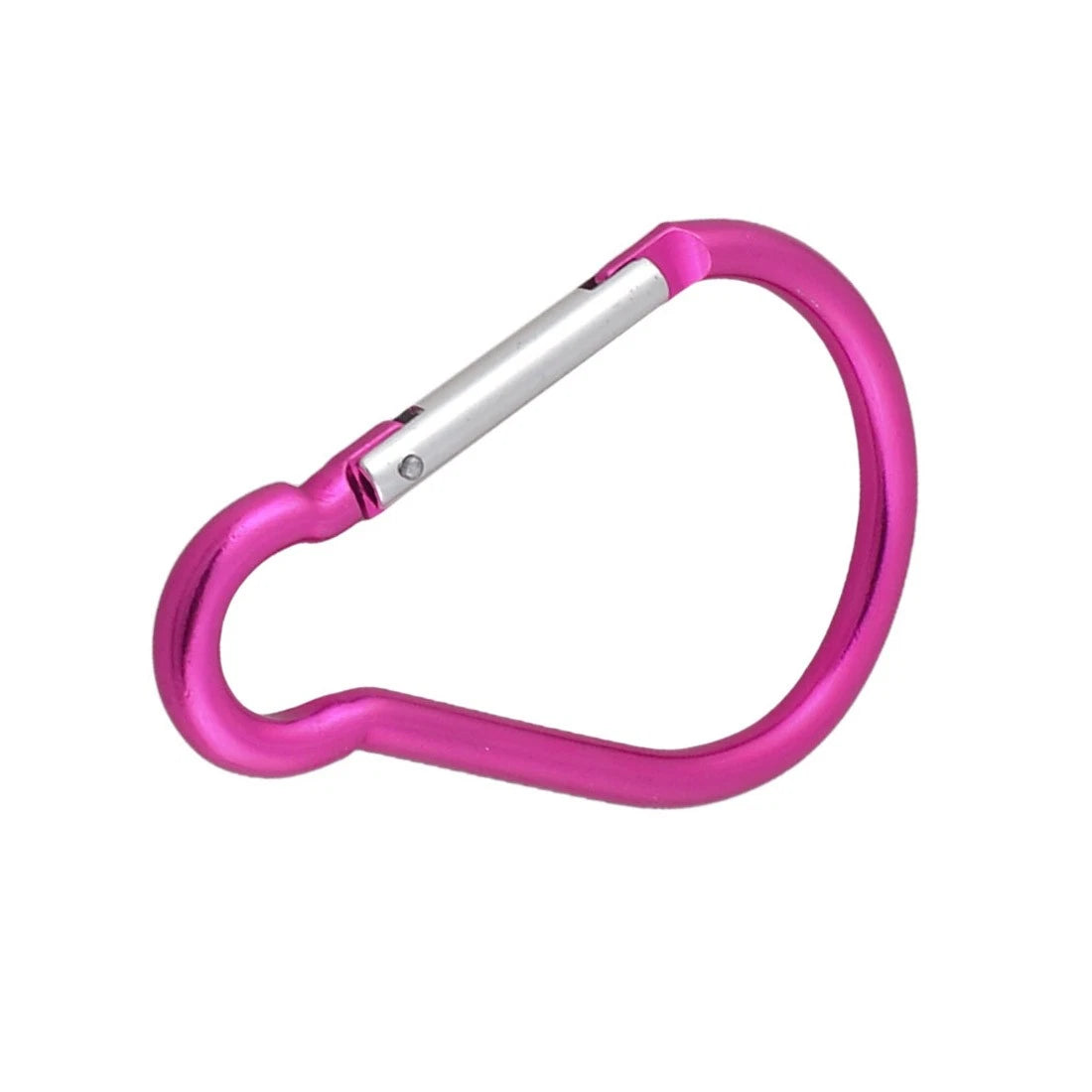 4" Length Fuchsia Aluminum Alloy Spring Loaded Gate Clip Carabiner Hook 07FC0E-D4 - KOEEK