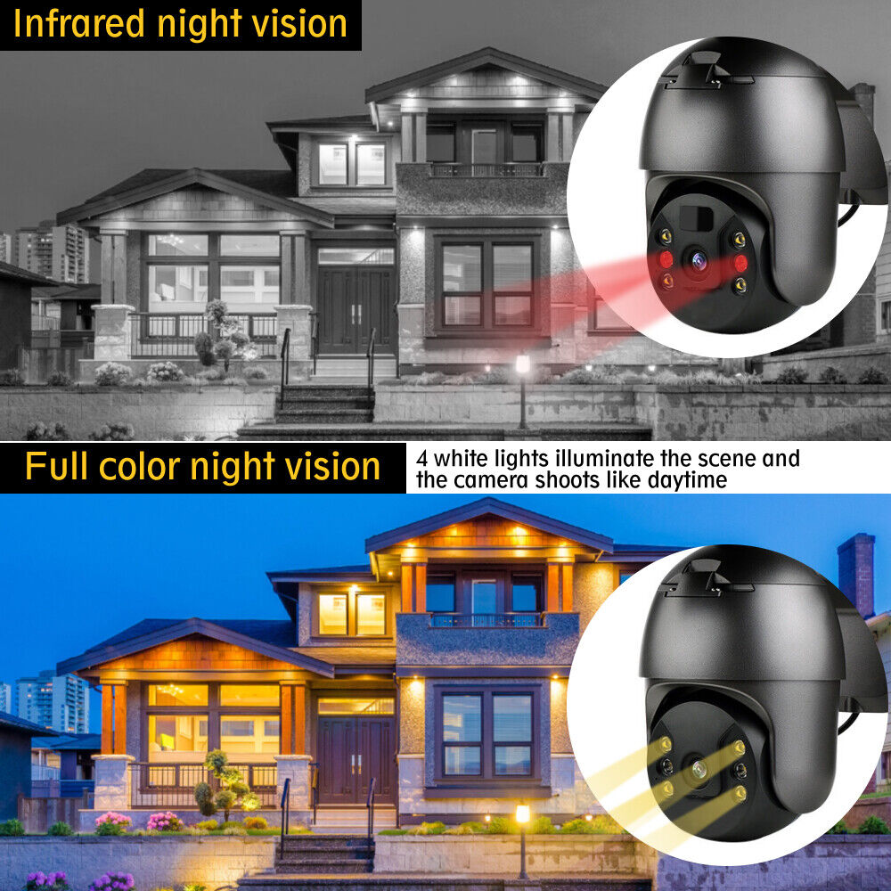 new Solar Battery Powered Camera Wifi Wireless Outdoor Pan/Tilt Home Security System