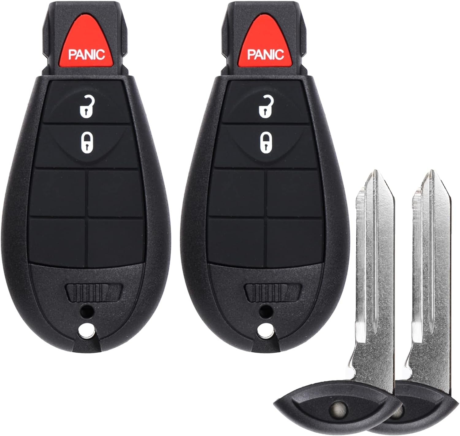 new NPAUTO 2Pcs Key Fob Fobik Remote Replacement for 2008-2020 Dodge Grand black NPAUTO - KOEEK