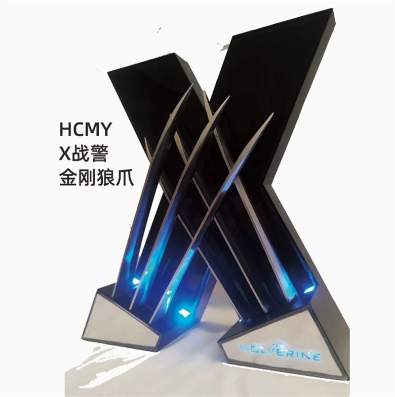 HCMY Wolverine's Claws Replica Steel Claws Wearable With Lightable Support Gift 07FC0E-D4 - KOEEK