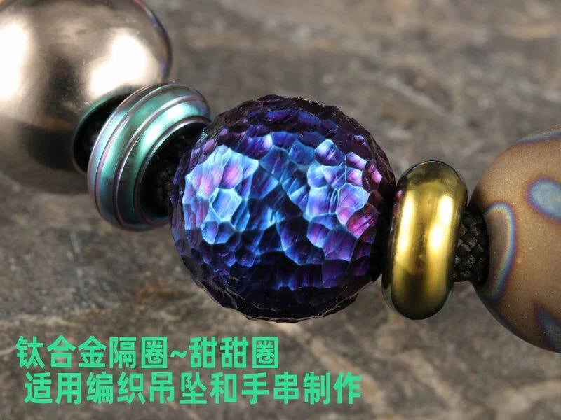 Titan Alloy Paracord Separated Beads Knife Pendant EDC DIY Accessories Separated 07FC0E-D4 - KOEEK