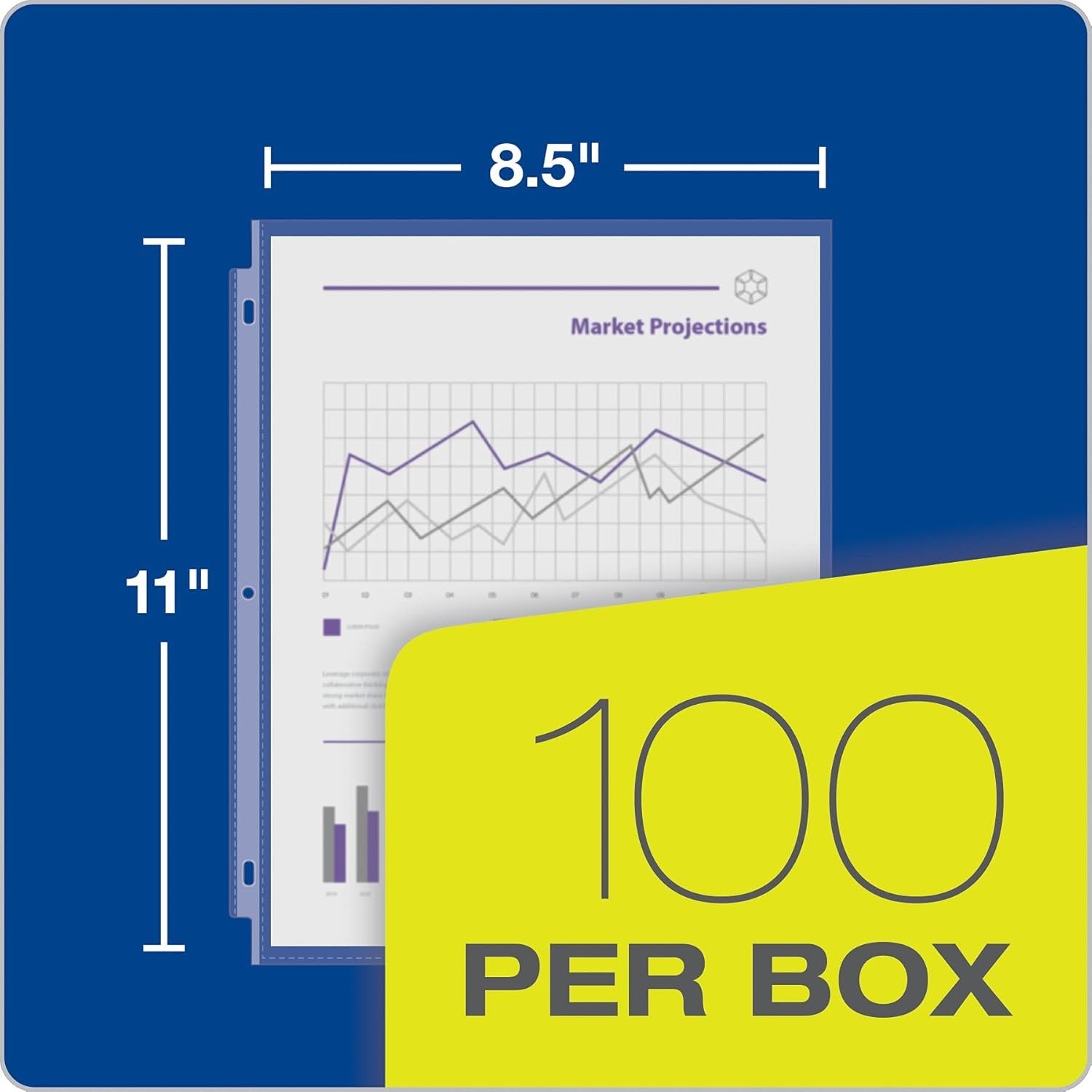 new Oxford Sheet Protectors, Clear Finish, Top Load, Letter Size 100 Count,