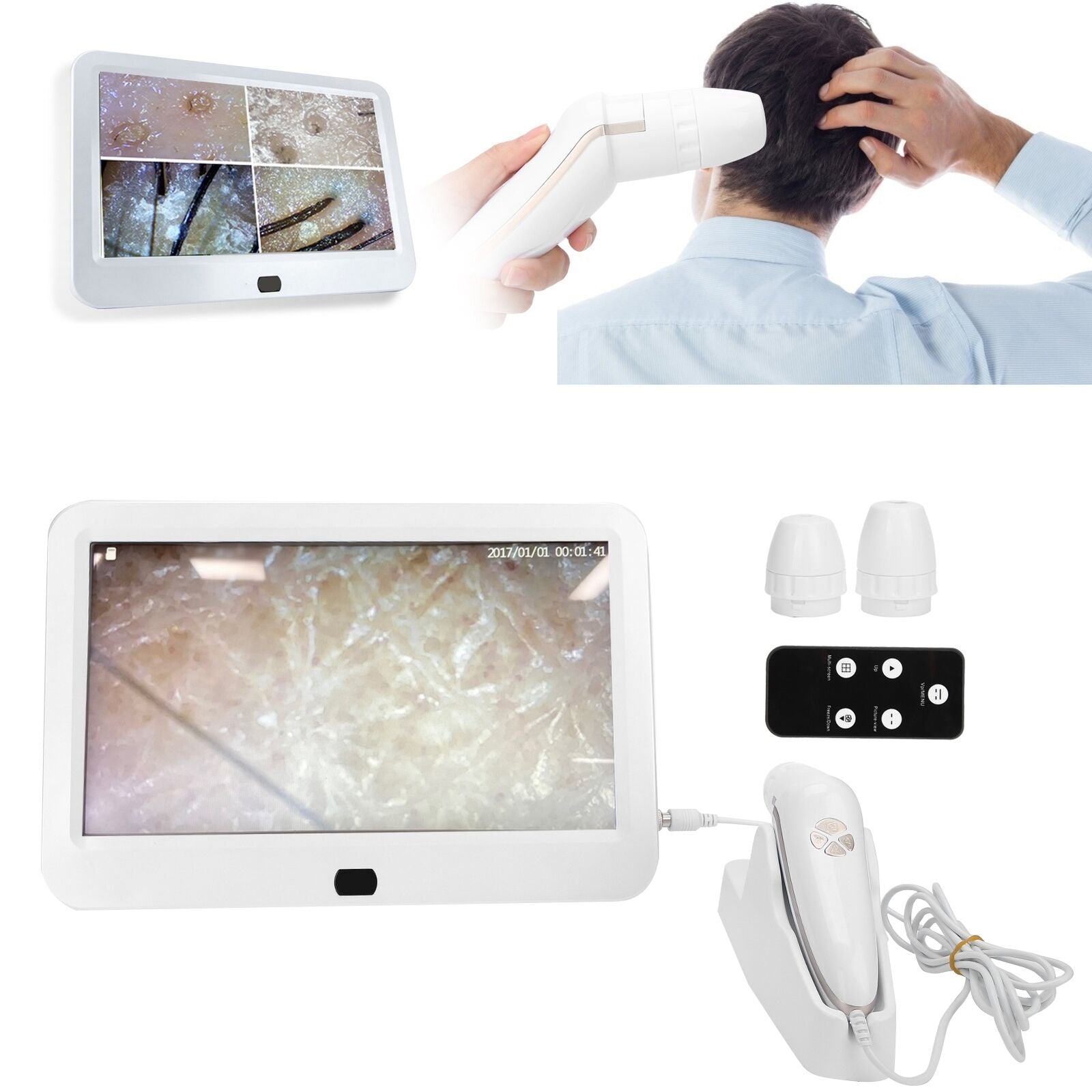 new 15.6inch Hair Follicle Analyser Machine Digital Scalp Detector (US Plug ) HGF koeek - KOEEK