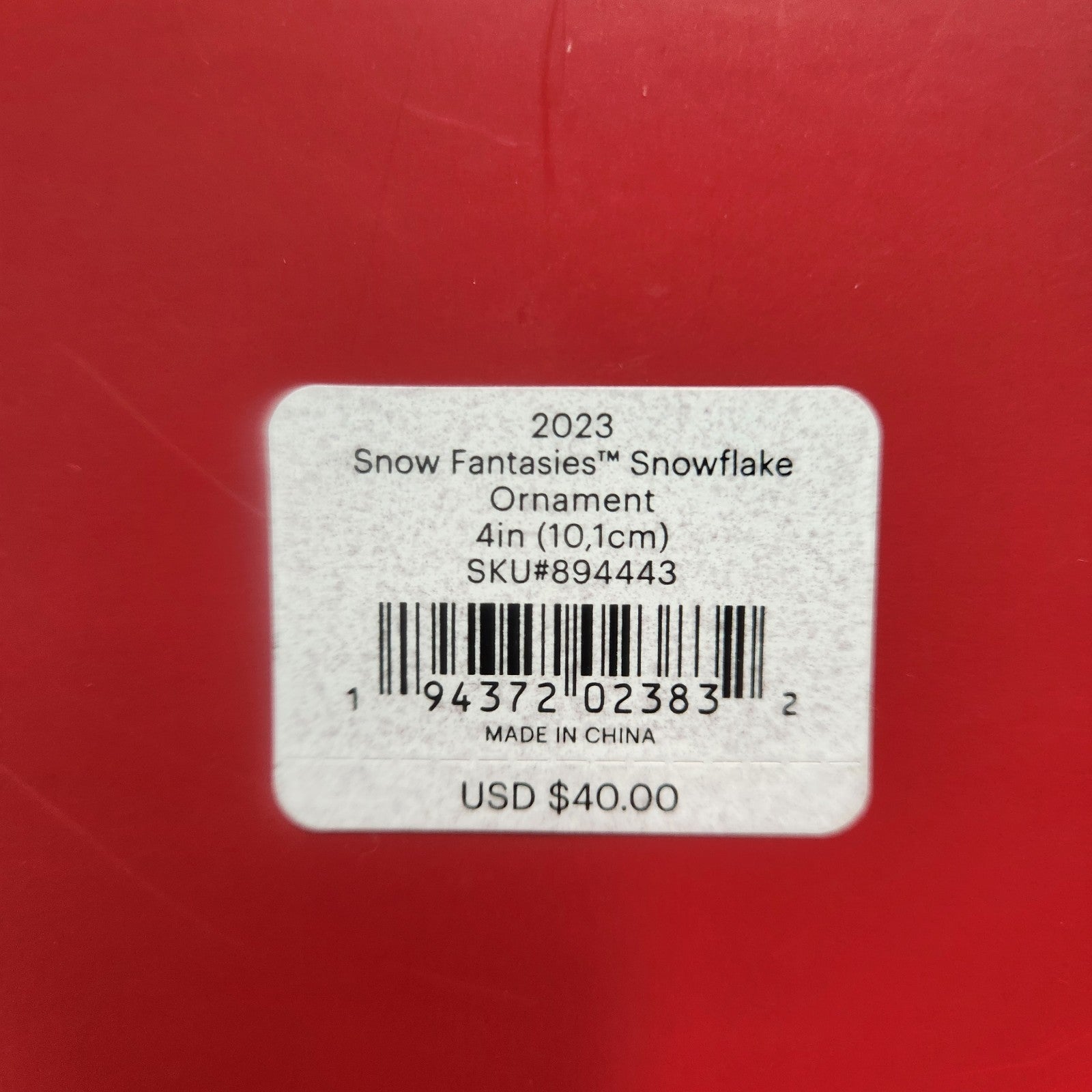 2023 Lenox Annual Snowflake Snow Fantasies Ornament LENOX - KOEEK