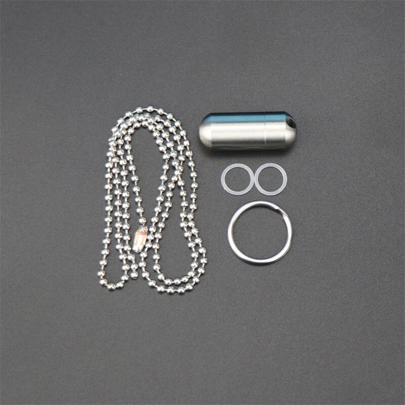 Outdoor Mini Keychain Waterproof Pill Container Box Sealed Storage Tank EDC Tool 07FC0E-D4 - KOEEK