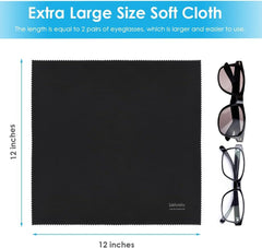 new 6PCS Large Eyeglass Cleaning Cloths, 12 x12 inches Glasses Cleaner,... 07FC0E-D4 - KOEEK