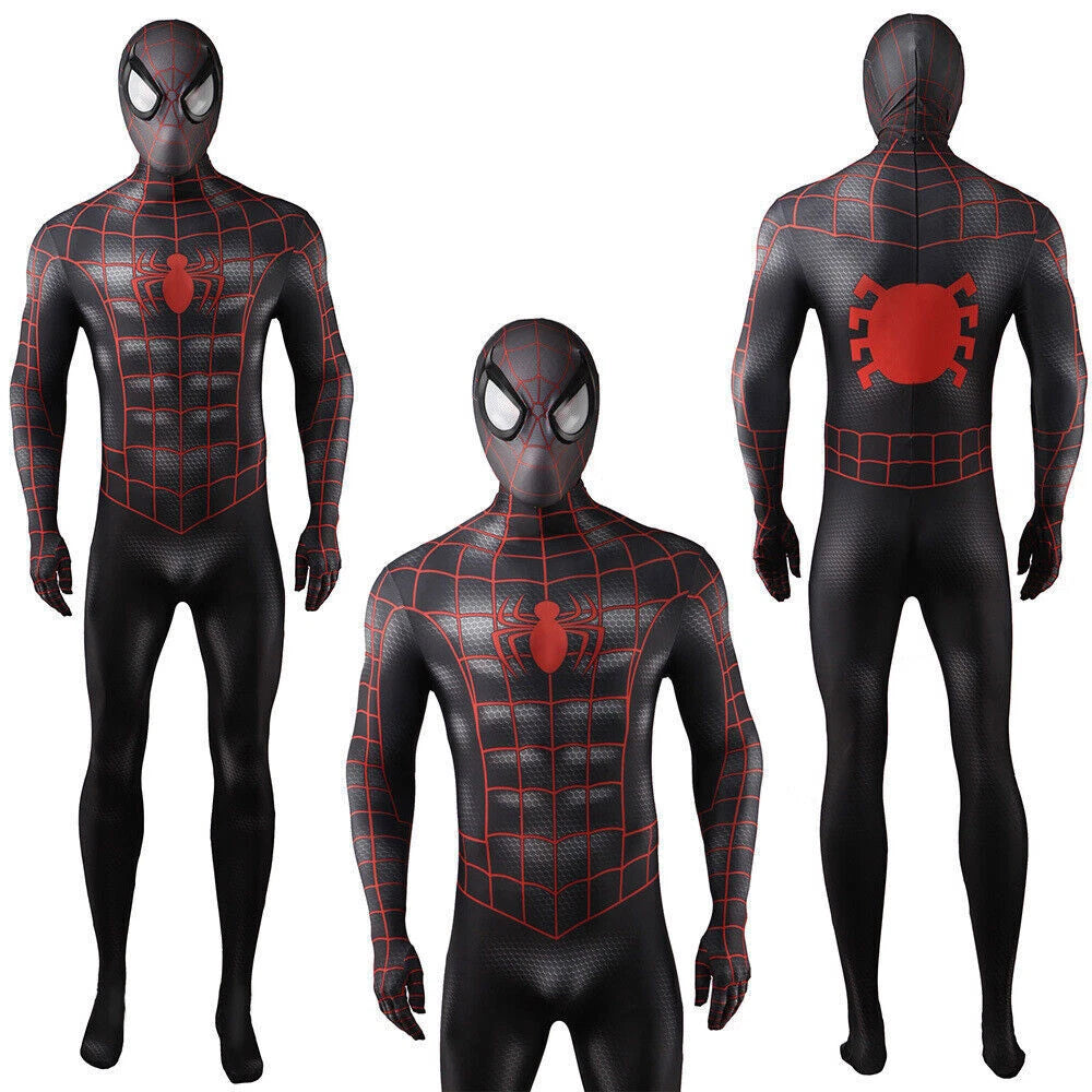 Symbiote Spider-man Jumpsuit Cosplay Costume Men Bodysuit Adult Kids Halloween 07FC0E-D4 - KOEEK