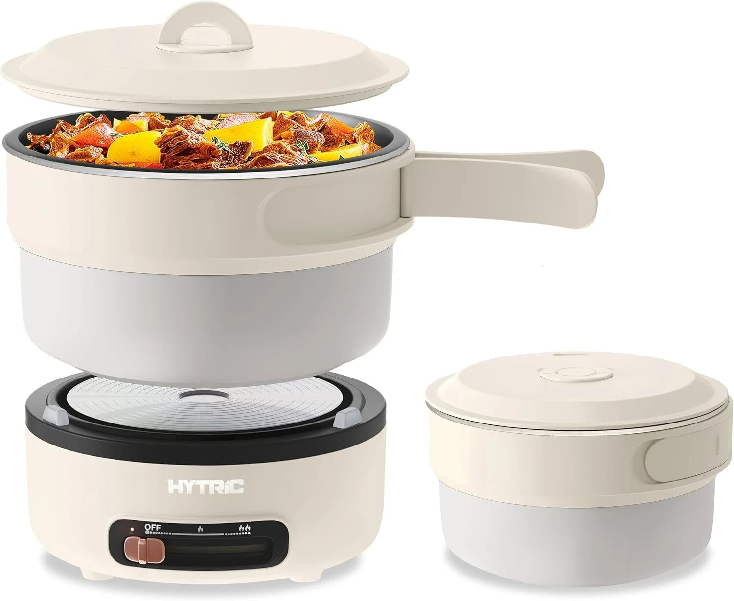 Rice Cooker, 2 Liter Portable Rice Cooker with Foldable Handle, Non-Stick 07FC0E-D4 - KOEEK