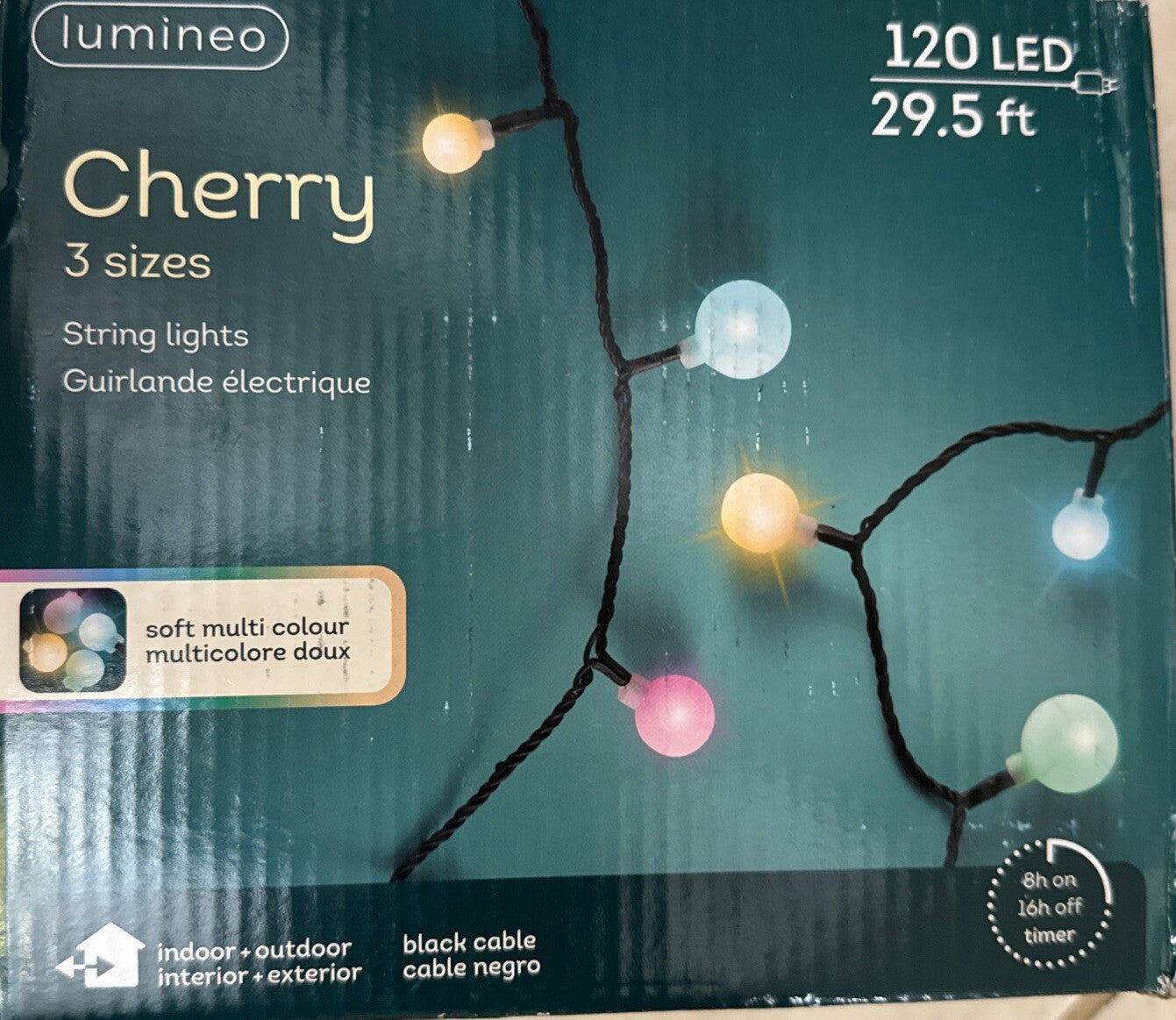 Anthropologie Terrain Good Cheer Multi Color Ball Light Strand Christmas ANTHROPOLOGIE - KOEEK